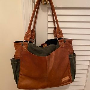 Better Life leather & canvas purse